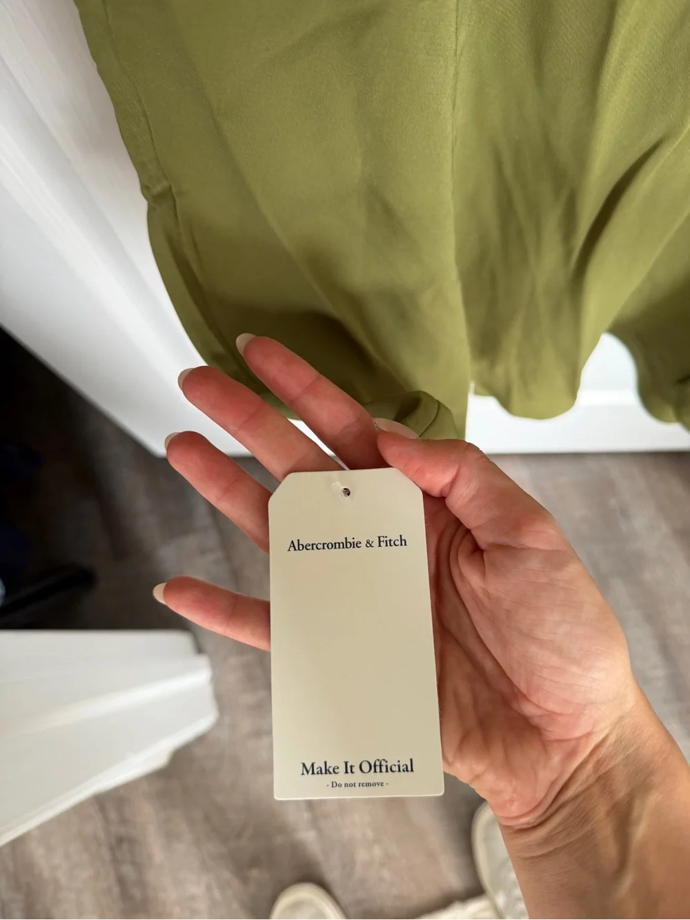 Olive Halter Satin Maxi Dress